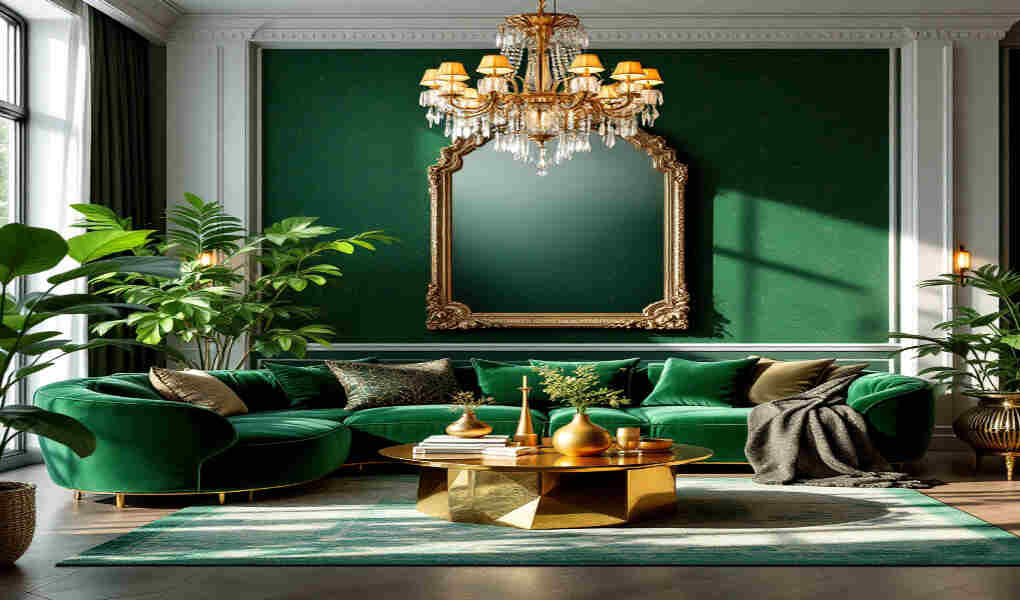 Home Decor in Green and Gold