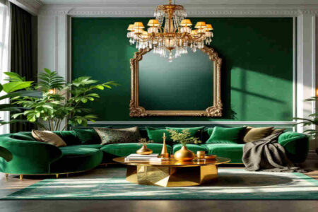 Home Decor in Green and Gold