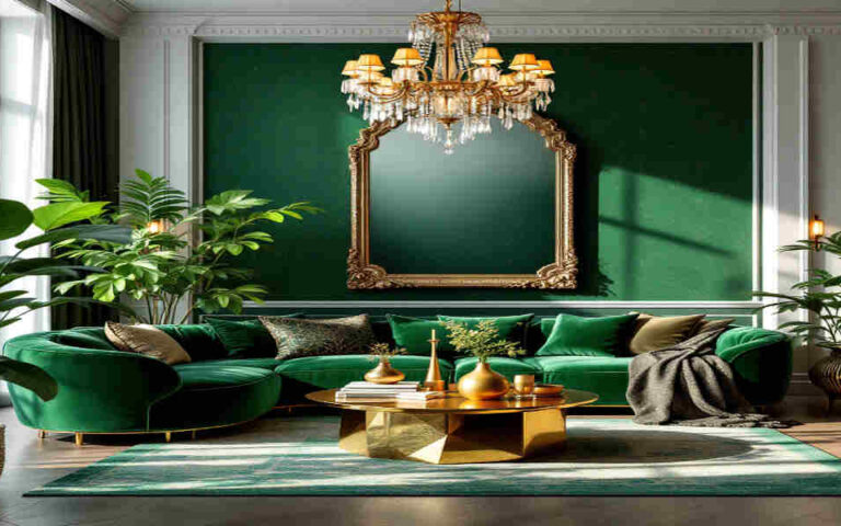 Home Decor in Green and Gold