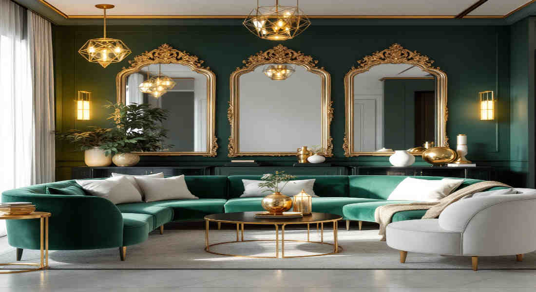 Home Decor in Green and Gold