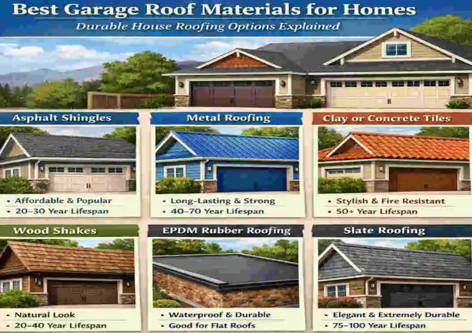 Best Garage Roof Materials for Homes