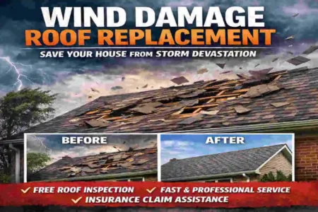 Wind Damage Roof Replacement