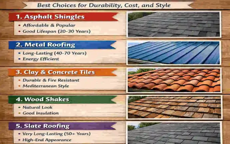 Top 5 Roofing Materials for Homes