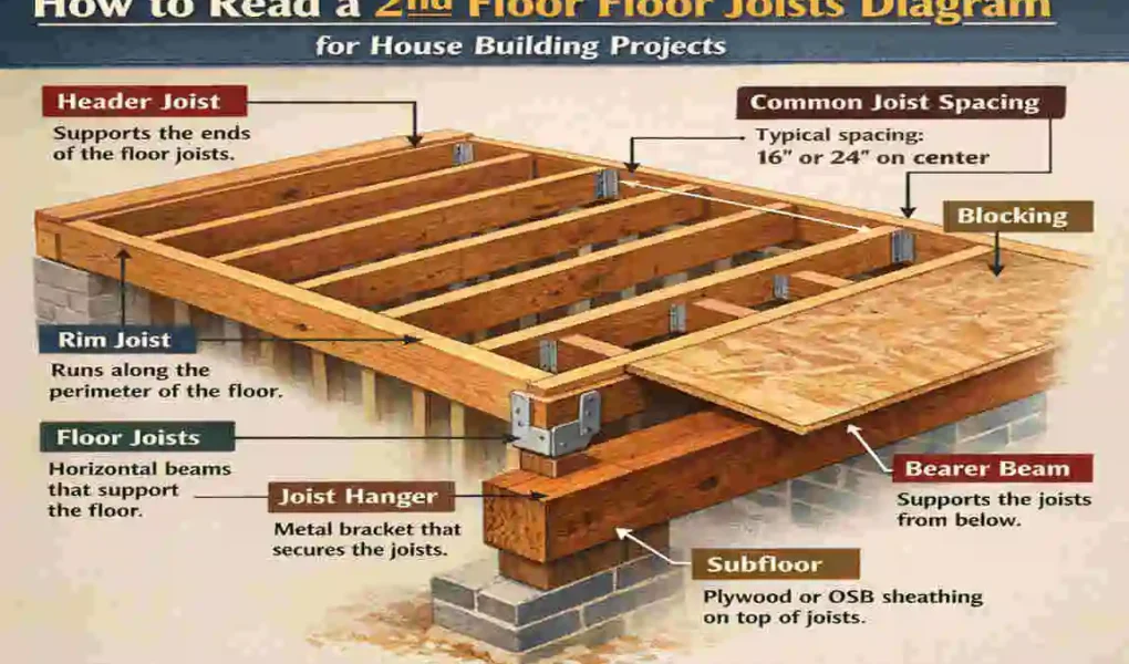 2nd Floor Floor Joists Diagram for House