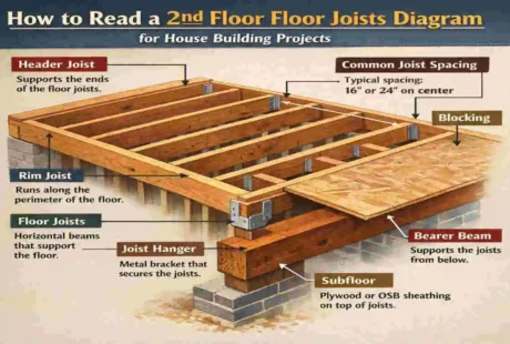 2nd Floor Floor Joists Diagram for House