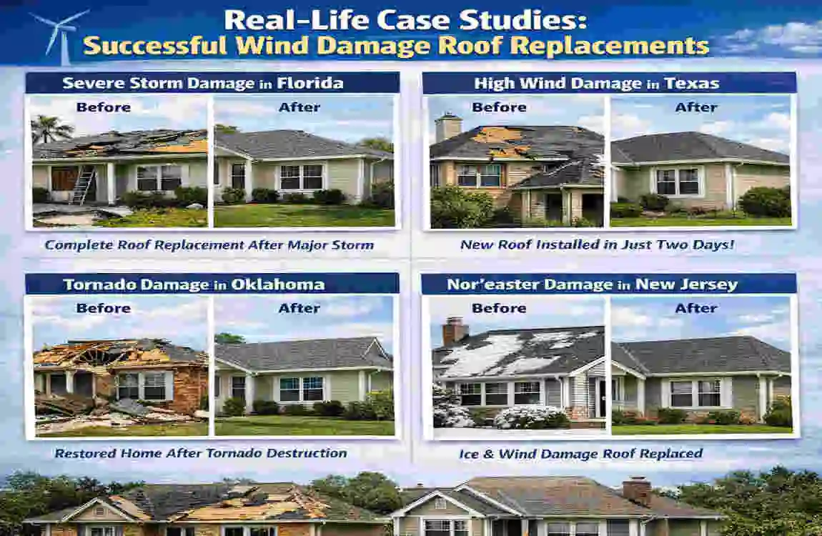 Wind Damage Roof Replacement