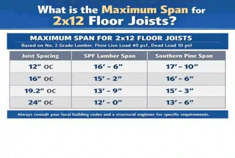 2x12 span for floor joist