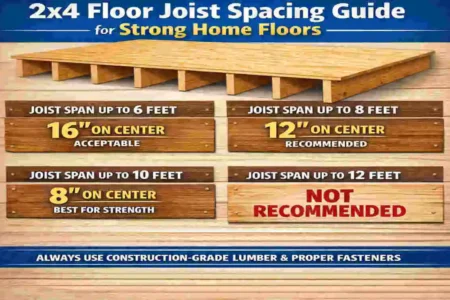 2x4 floor joist spacing