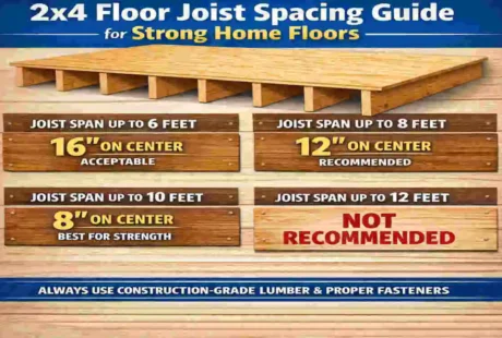 2x4 floor joist spacing