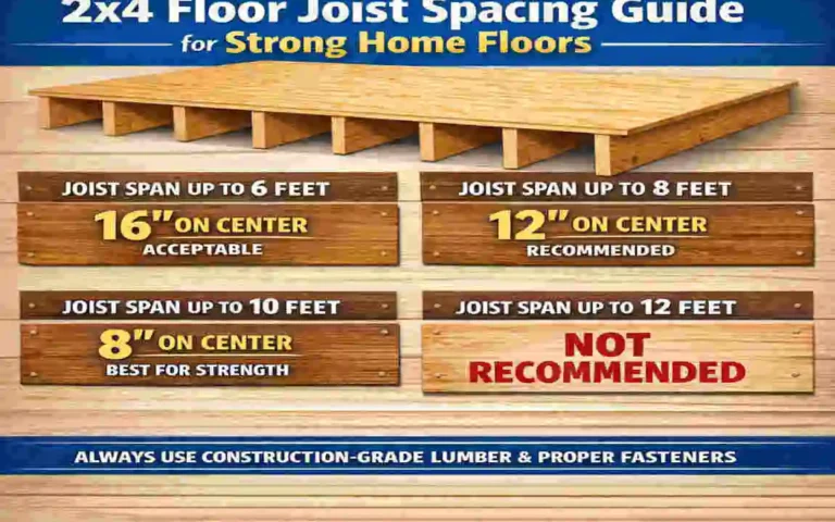 2x4 floor joist spacing