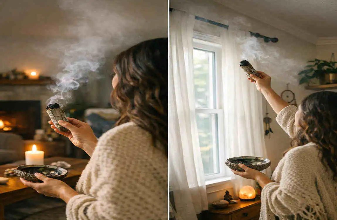 how to smudge a house