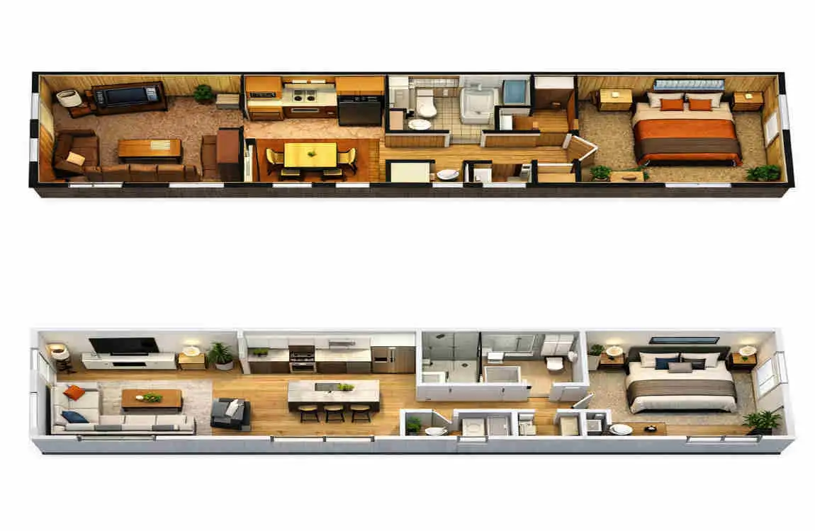 1970s mobile home floor plans