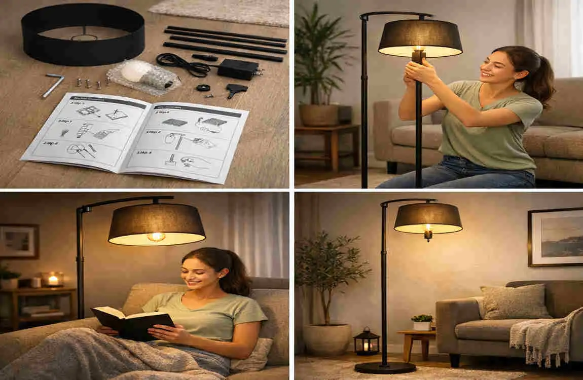 nintiue dimmable floor lamp instructions