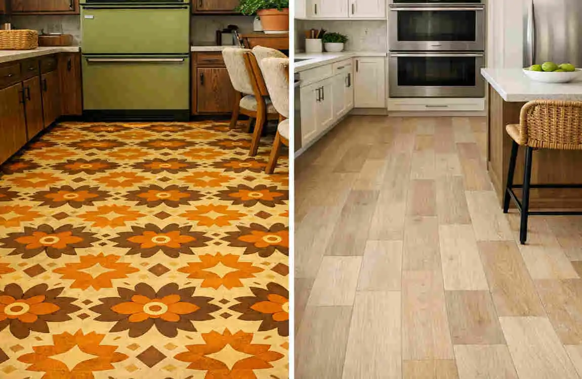 70's linoleum flooring