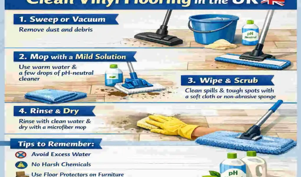 what's the best way to clean vinyl flooring in uk