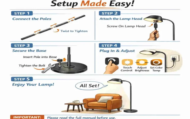 nintiue dimmable floor lamp instructions