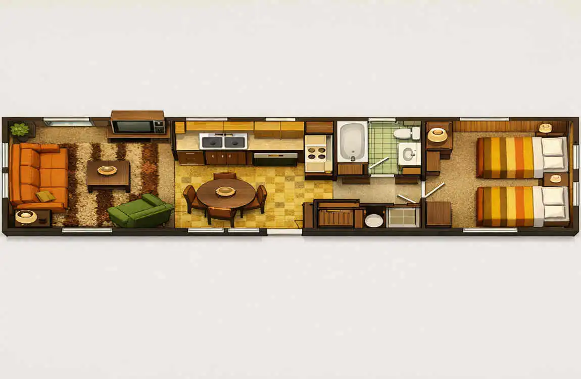 1970s mobile home floor plans