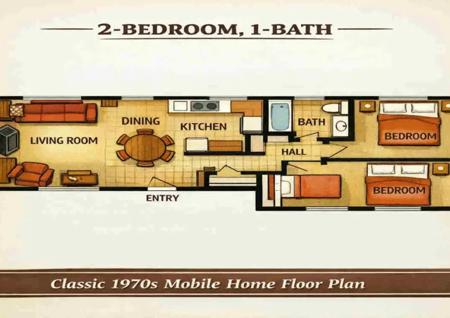 1970s mobile home floor plans