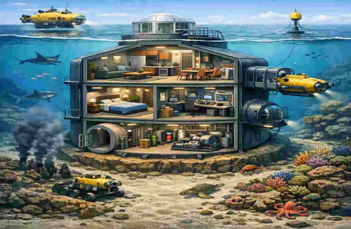 Ocean Floor House Diagram