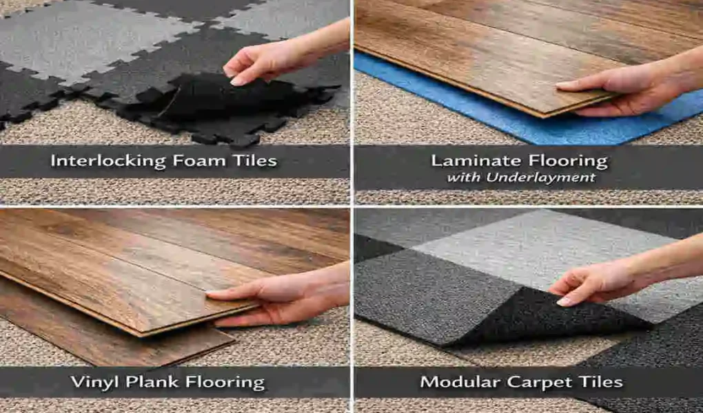 what kind of flooring can you put over carpet
