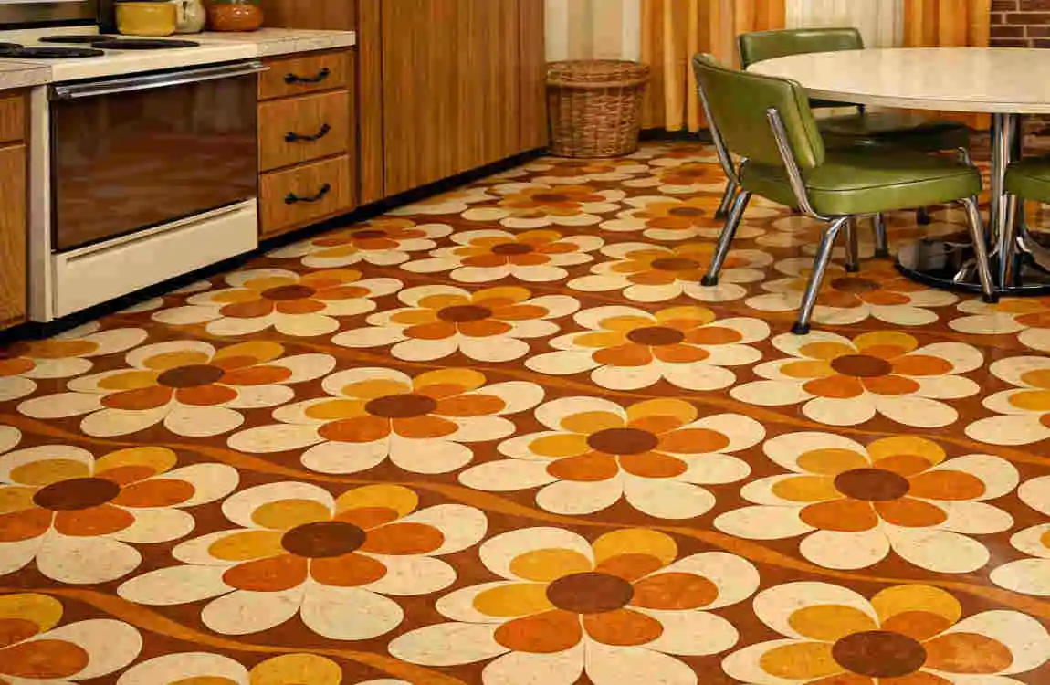 70's linoleum flooring