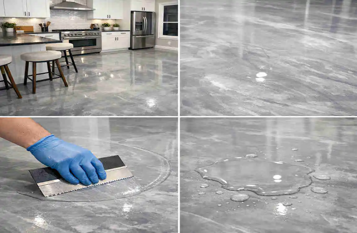 diy epoxy kitchen floor