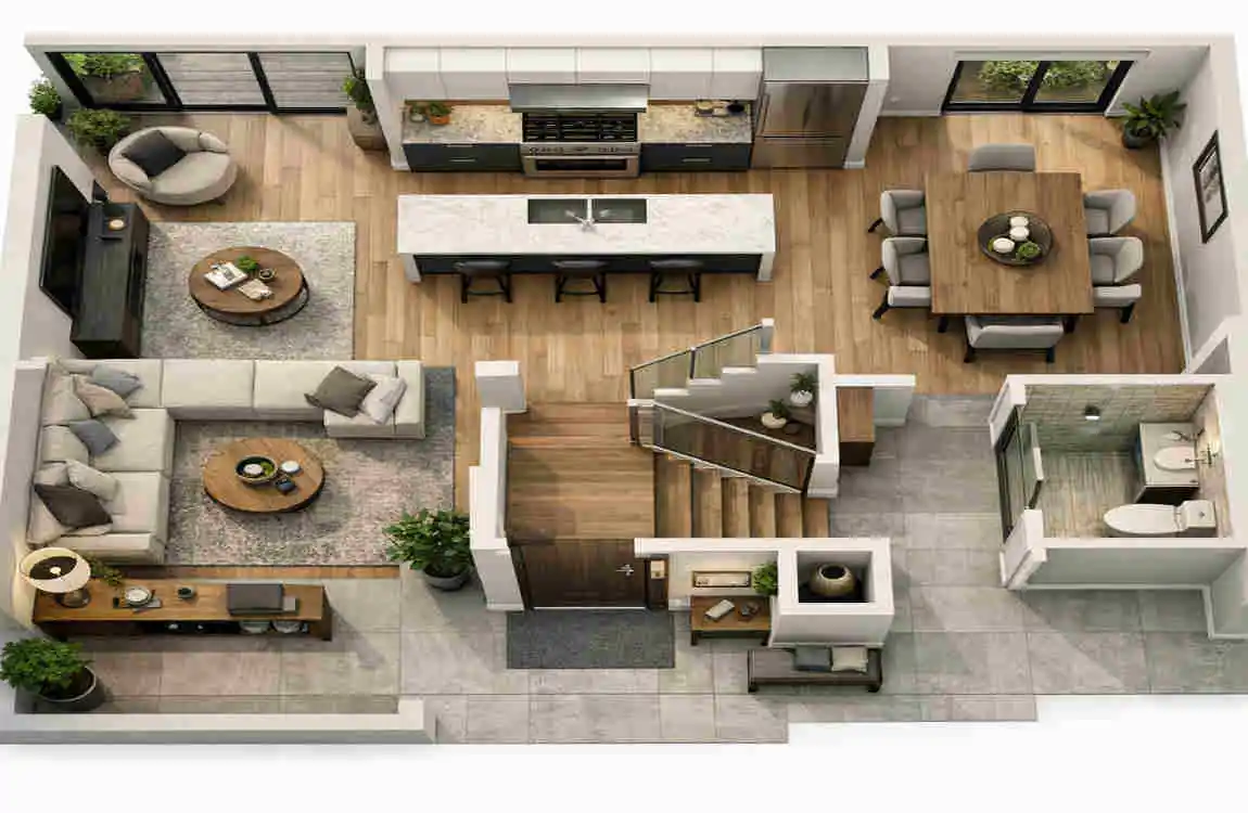 house hall floor plan