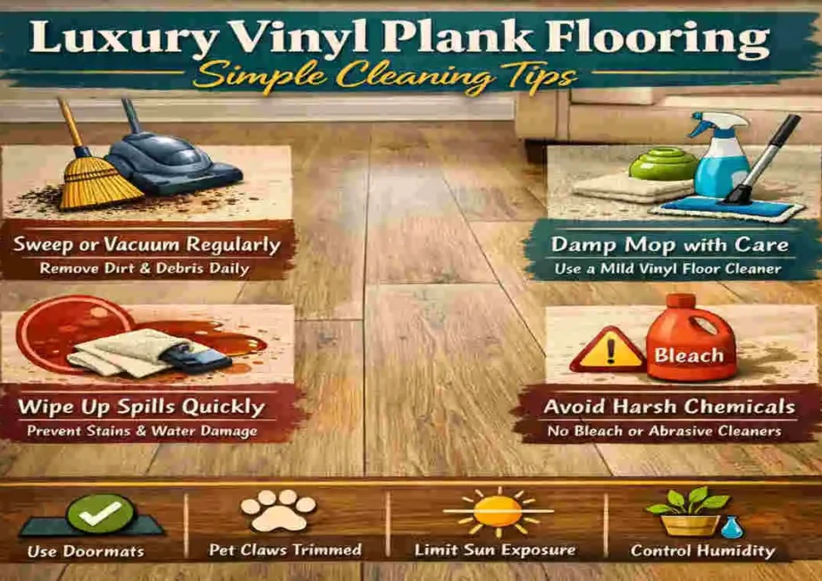 how to clean luxury vinyl plank flooring
