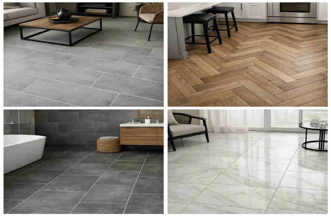 a rectangular floor tile