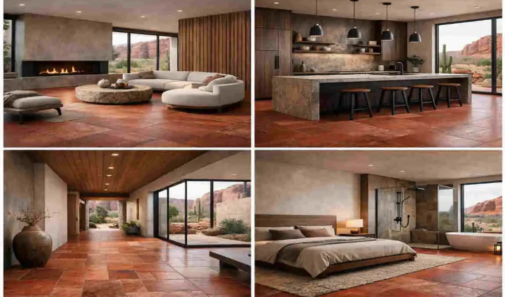 red desert flooring for house