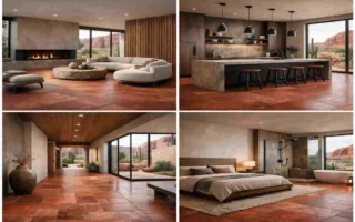 red desert flooring for house