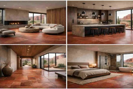 red desert flooring for house