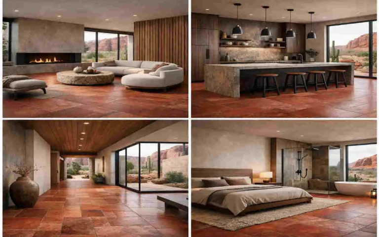 red desert flooring for house