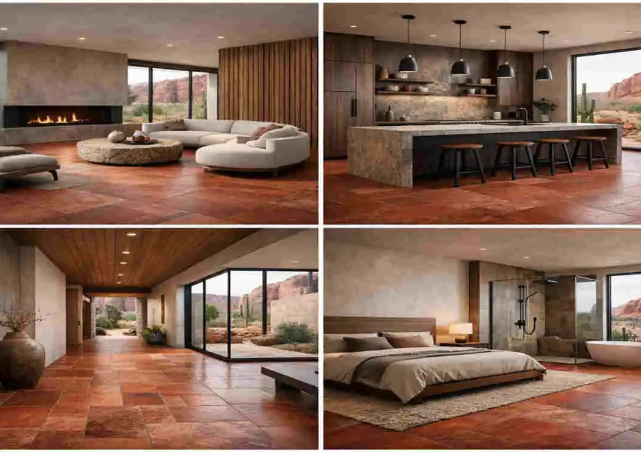 red desert flooring for house