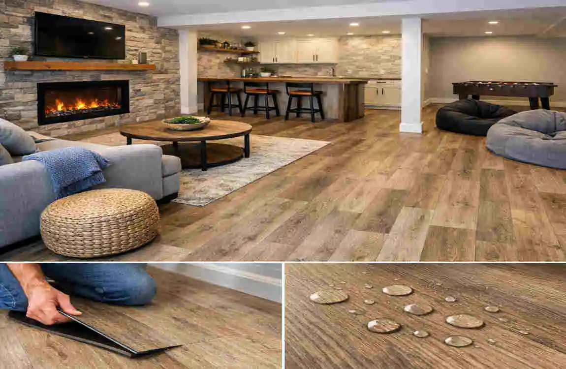 vinyl flooring for basements ideas