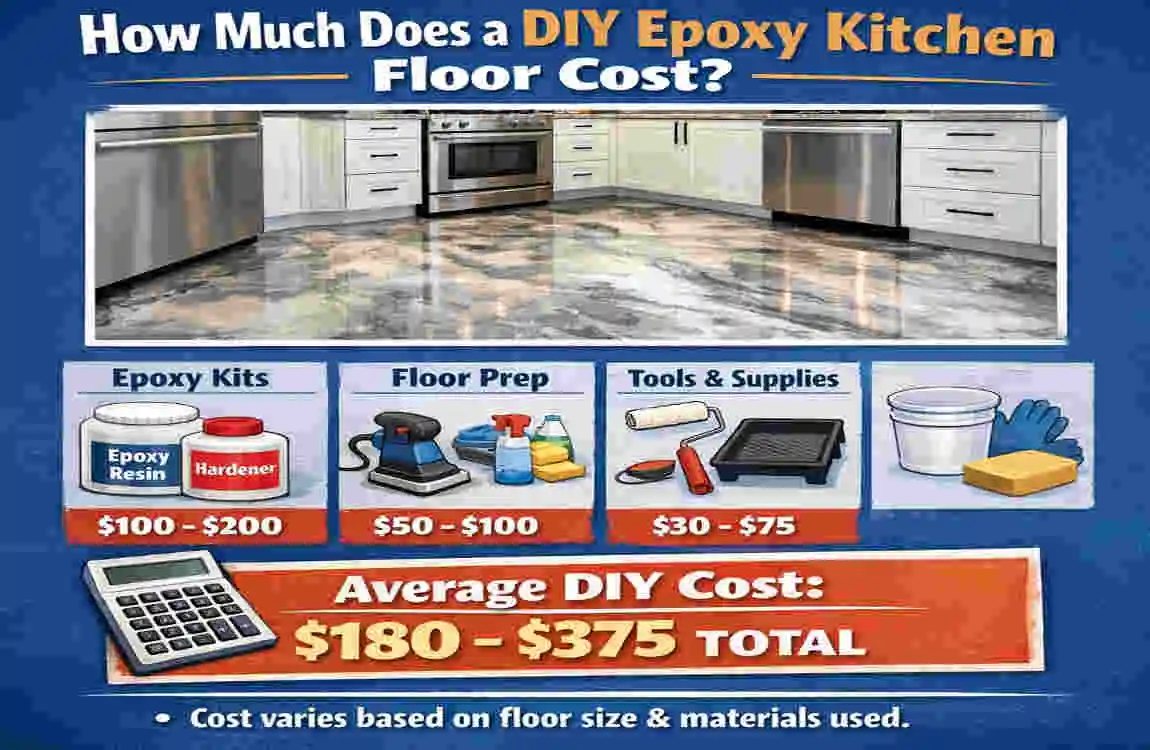 diy epoxy kitchen floor