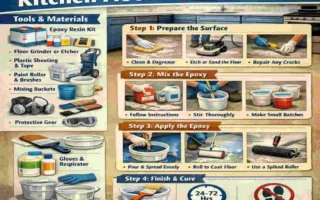 diy epoxy kitchen floor