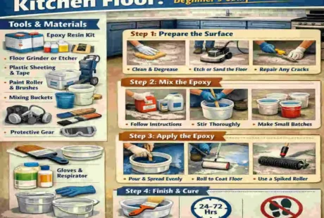 diy epoxy kitchen floor