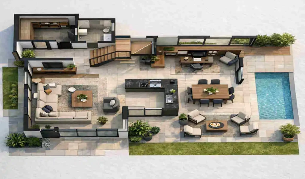 house hall floor plan