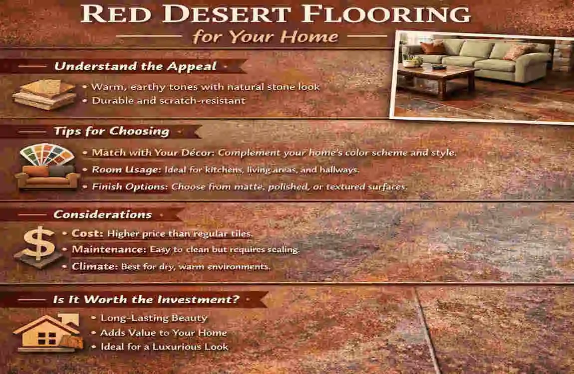 red desert flooring for house