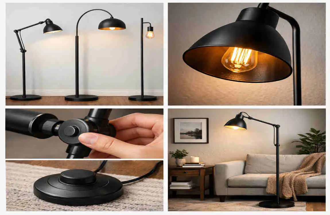 Black Metal Floor Lamp