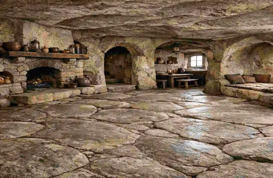 the stone house floor