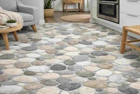 vinyl floor tiles pebble design