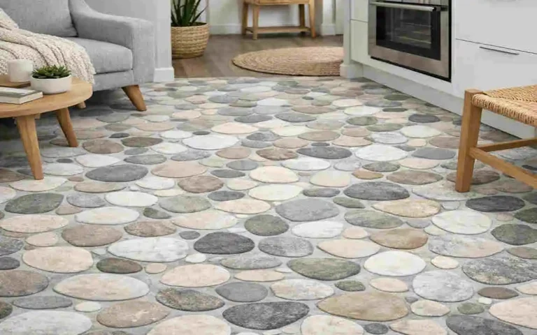vinyl floor tiles pebble design