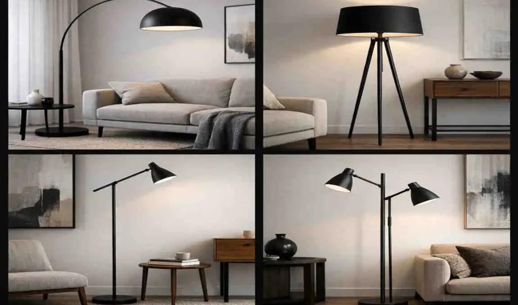 Black Metal Floor Lamp