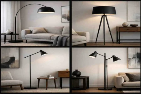Black Metal Floor Lamp