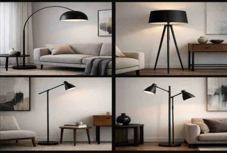 Black Metal Floor Lamp