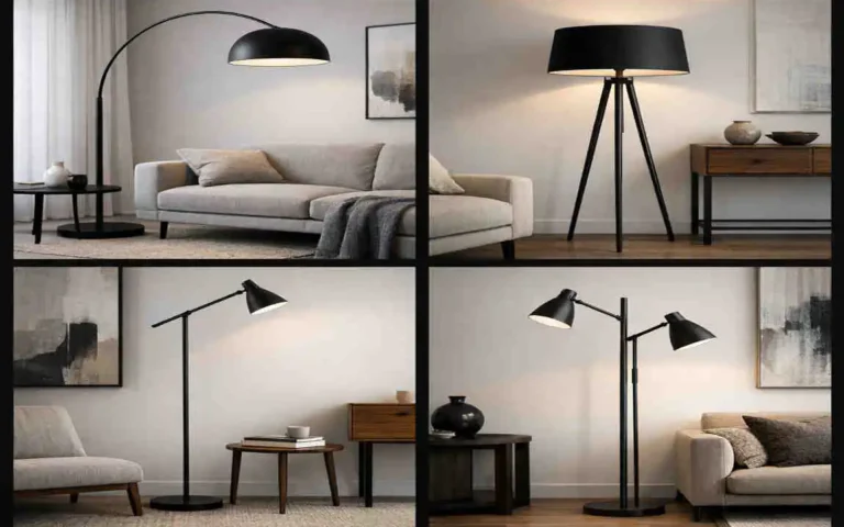 Black Metal Floor Lamp