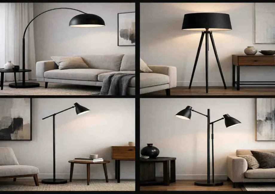 Black Metal Floor Lamp