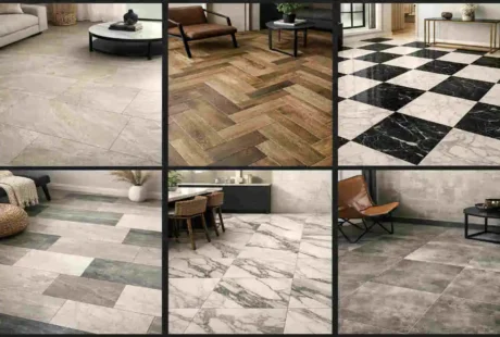 a rectangular floor tile